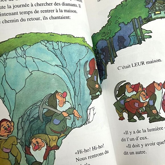 Livre Disney vintage Blanche-Neige et les Sept Nains French Book 1973 1993 - Picture 8 of 11